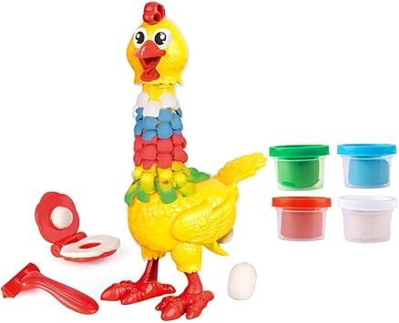 Kids Fun Feather Chicken Play Dough Set